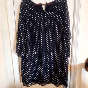 Black and white polka dot dress